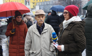 Foto: BHRT / Protesti BHRT-a ispred Parlamenta BiH