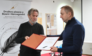 Foto: N.G./Radiosarajevo.ba / Faruk Šehić dobitnik godišnje nagrade Društva pisaca u BiH