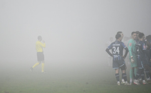 Foto: A. K. / Radiosarajevo.ba / Magla prekinula utakmicu na Grbavici