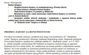 Foto: Srceenshot / Dopis studenata