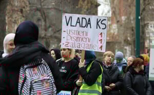 Foto: E. L. / Radiosarajevo.ba / Protest prosvjetnih radnika KS