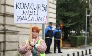 Foto: E. L. / Radiosarajevo.ba / Protest prosvjetnih radnika KS