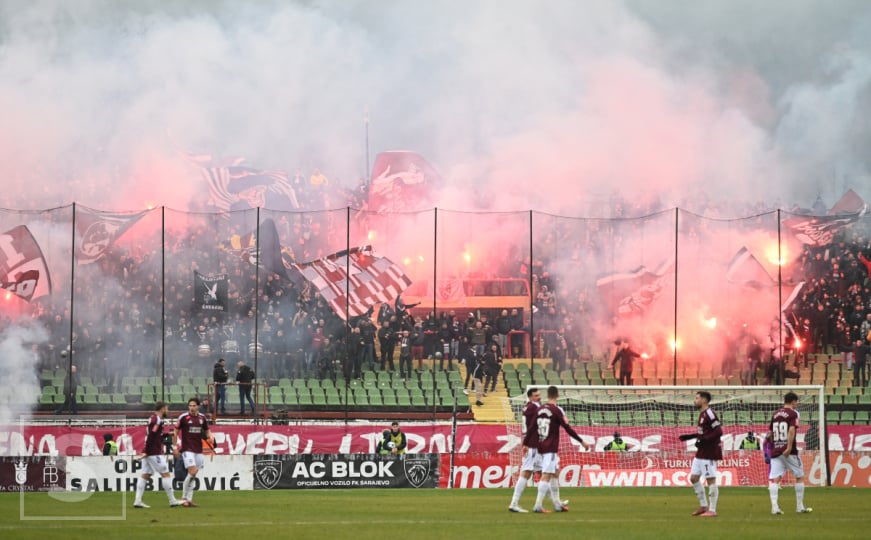 Slavlje igrača FK Sarajevo nakon postignutog gola