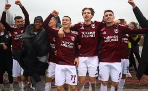 Foto: Dž. K. / Radiosarajevo.ba / Slavlje igrača i navijača FK Sarajevo