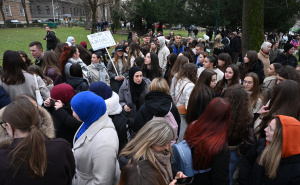 Foto: N. G. / Radiosarajevo.ba / Protest studenata ispred Vlade KS
