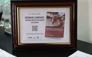 Foto: E. L. / Radiosarajevo.ba / Predstavljen udžbenik "Bosnian Language for Non-Native Speakers A1/A2 nivo" autora dr. Jasmina Hasića