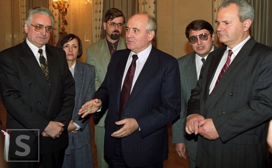 Tuđman, Gorbačov i Milošević, oktobar 1991.