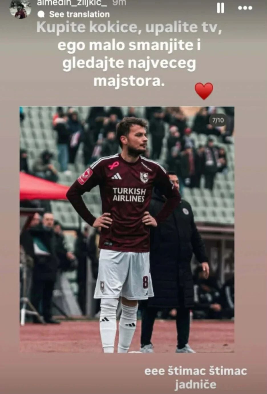 Objava Almedina Ziljkića