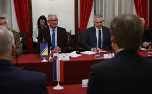 Foto: A. K. / Radiosarajevo.ba / Helez primio nizozemskog ministra odbrane Rubena Brekelmansa