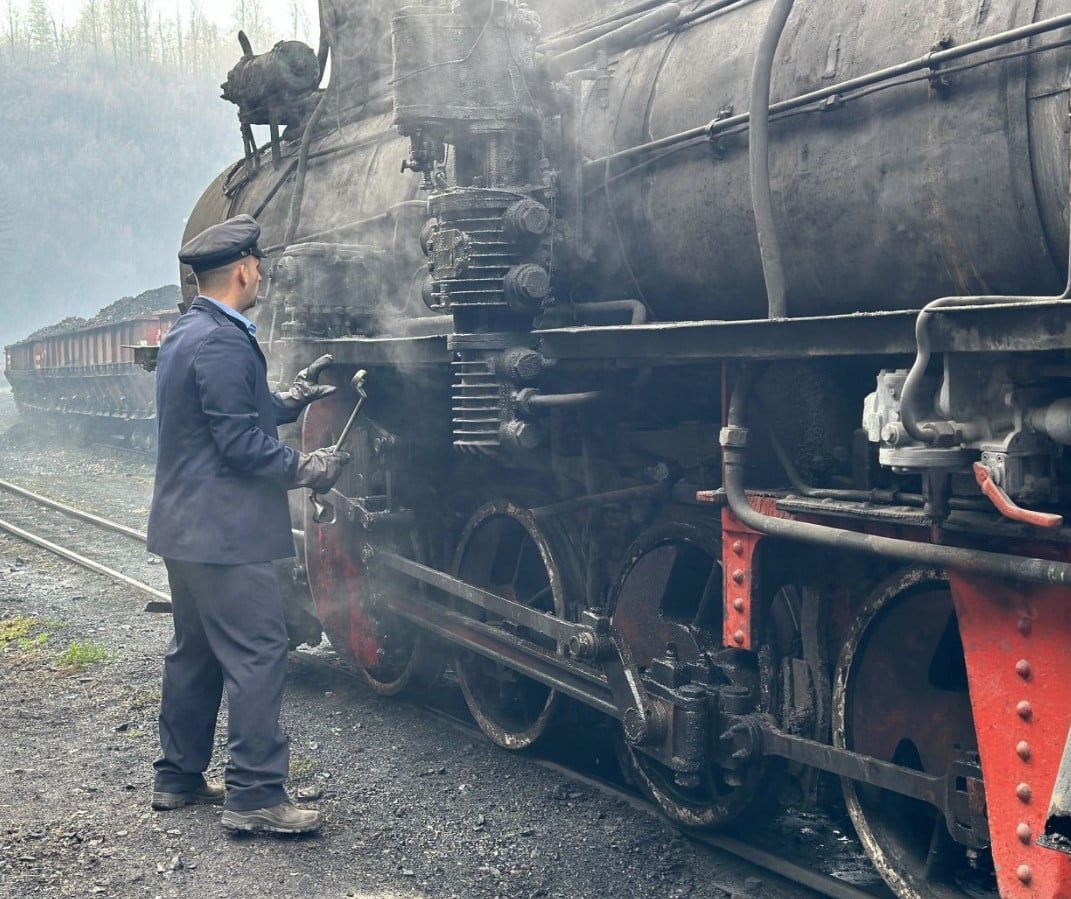 Parna lokomotiva u RMU Banovići i Nermin Husanović