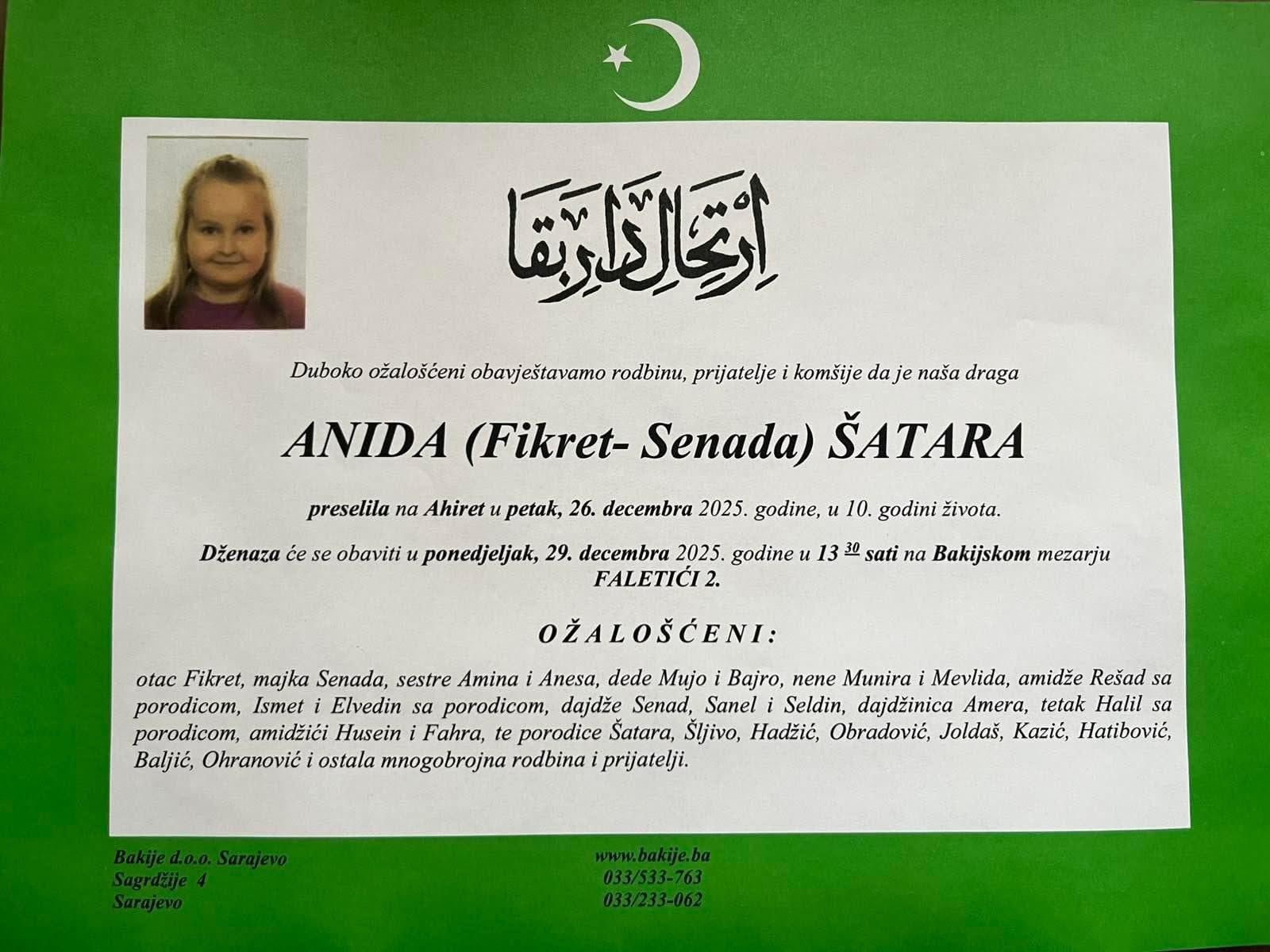 Smrtovnica Anida Šatara