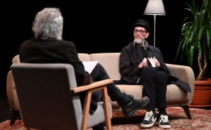 Foto: N. G. / Radiosarajevo.ba / Selvedin Avdić i Semezdin Mehmedinović u SARTR-u