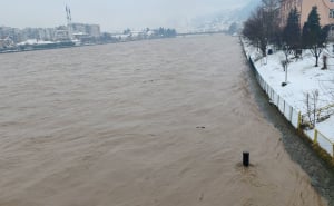 Foto: Facebook / @MojGradGoražde / Rijeka Drina jutros