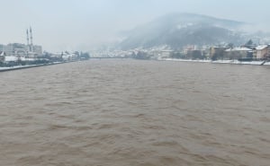 Foto: Facebook / @MojGradGoražde / Rijeka Drina jutros