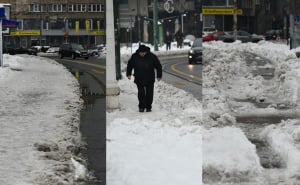 Foto: A. K. / Radiosarajevo.ba / Neočišćeni trotoari u Sarajevu