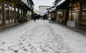 Foto: A. K. / Radiosarajevo.ba / Baščaršija pod snijegom