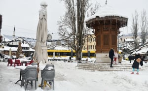 Foto: A. K. / Radiosarajevo.ba / Baščaršija pod snijegom
