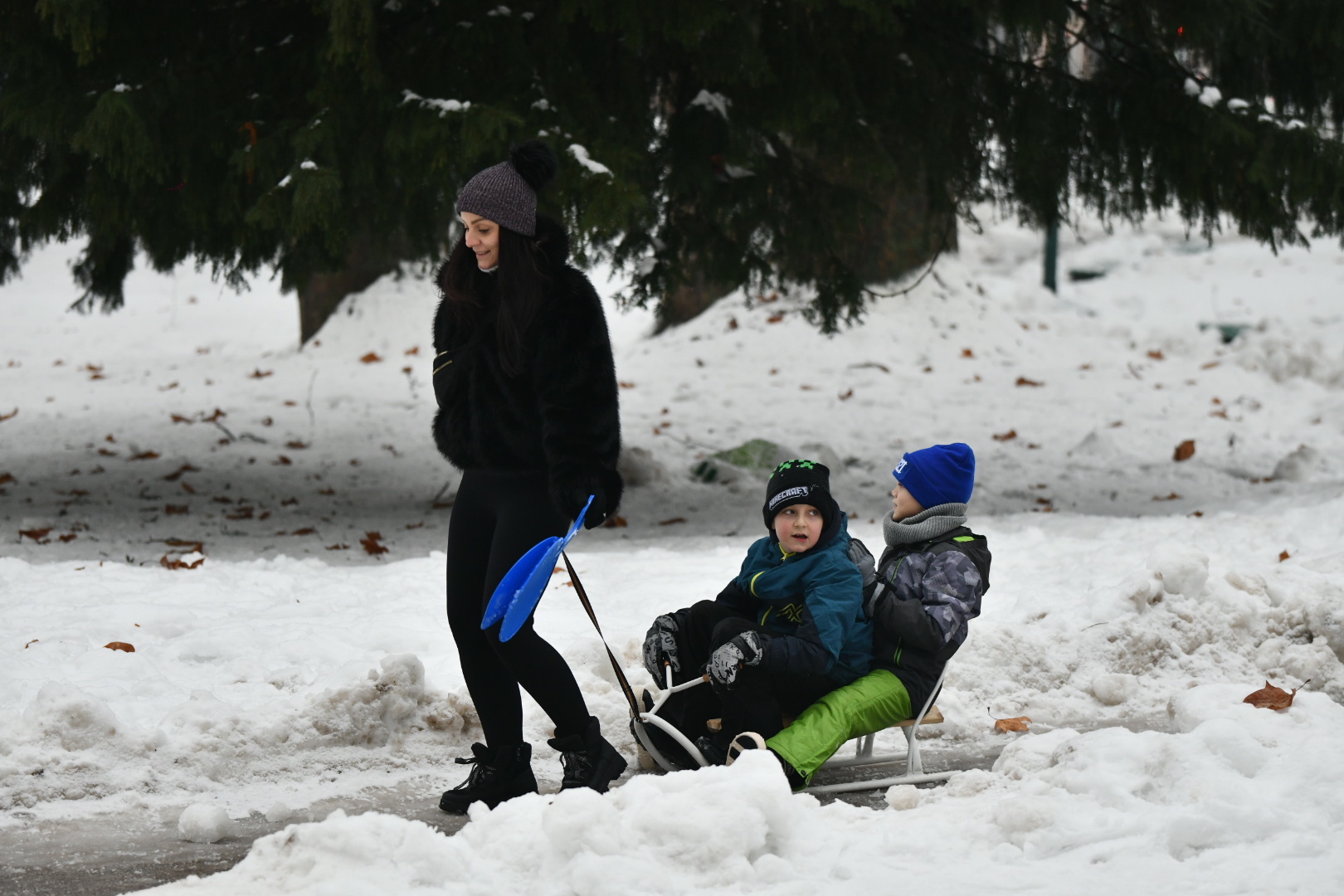 Sankanje u Velikom parku u Sarajevu