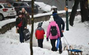 Foto: A. K. / Radiosarajevo.ba / Sankanje u Velikom parku u Sarajevu