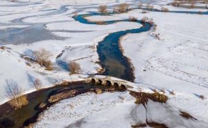 Foto: Boris Trogrančić / Šuica i Galečki most u ledu u objektivu Borisa Trogrančića