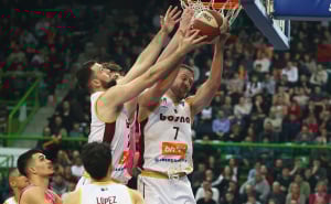 Foto: Dž. K. / Radiosarajevo.ba / KK Bosna BHTelecom - KK Mega Basket