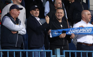 Foto: FK Željezničar / Radmilo Mihajlović, Refik Šabanadžović i Edin Ćurić na Grbavici