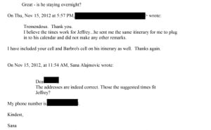 Foto: Justice.org / Screenshot / Objavljeni emailovi Sane Alajmović