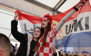 Foto: FENA / Doček rukometaša Hrvatske u Ljubuškom