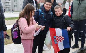 Foto: FENA / Doček rukometaša Hrvatske u Ljubuškom