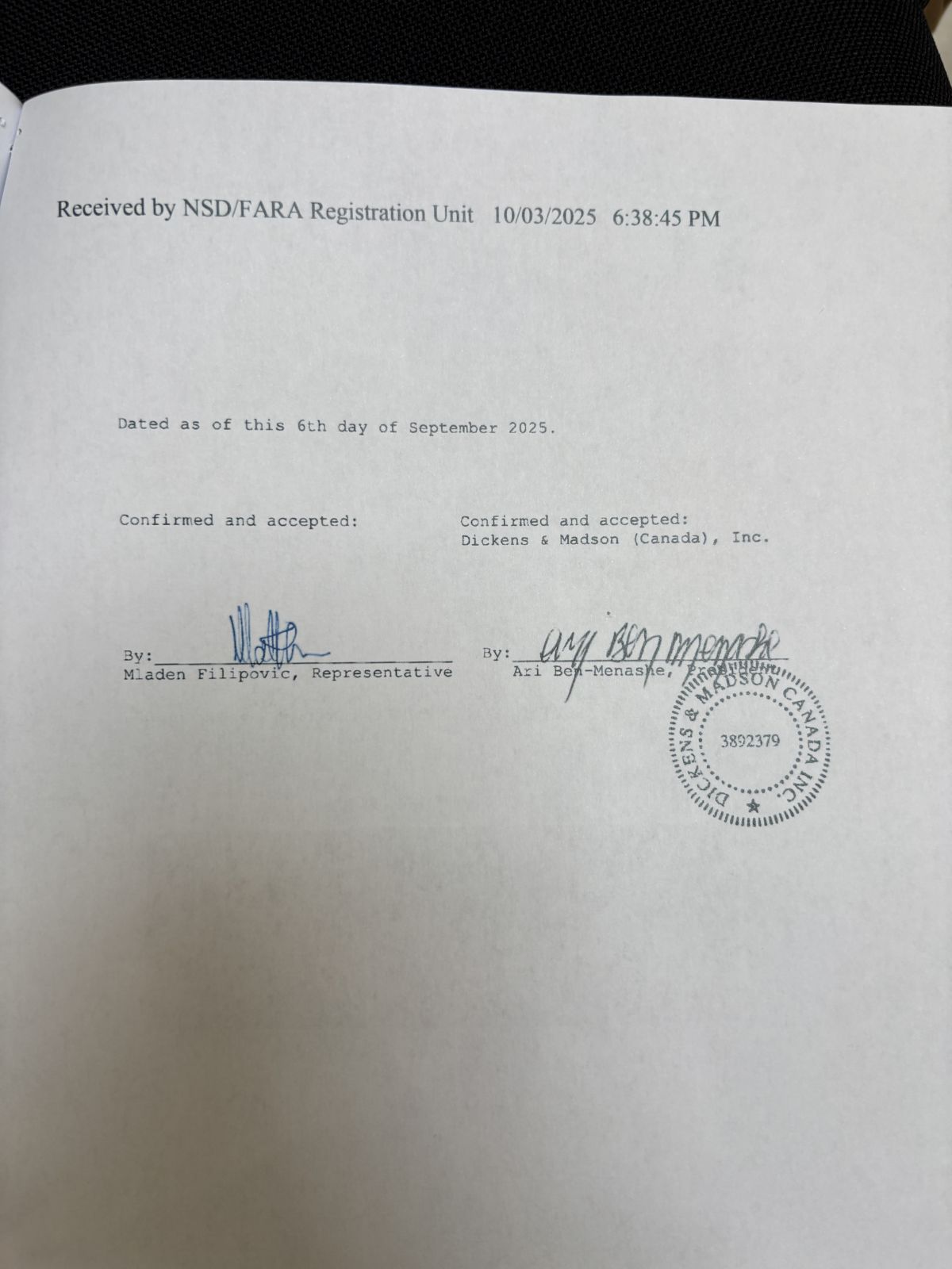 Dokument o lobiranju Dodika