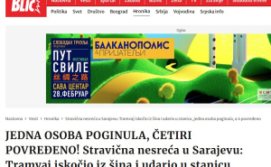 Foto: Screenshot / Reakcija regionalnih medija na vijest o tragičnoj nesreći u Sarajevu