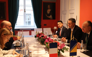 Foto: Predsjedništvo BiH / Denis Bećirović sa Benjaminom Haddad