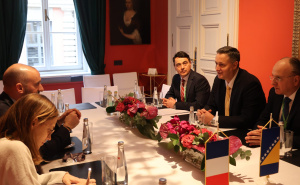 Foto: Predsjedništvo BiH / Denis Bećirović sa Benjaminom Haddad