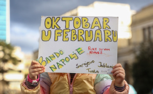 Foto: Dž.K. / Radiosarajevo.ba / Protest u Sarajevu, 14. februar