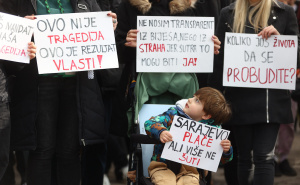 Foto: Dž.K. / Radiosarajevo.ba / Protest u Sarajevu, 14. februar