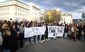 Foto: Dž. K. / Radiosarajevo.ba / Poruke podrške Elli na protestu