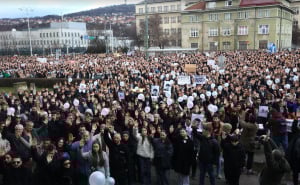 Foto: Dž. K. / Radiosarajevo.ba / Protest u Sarajevu, 14. februar