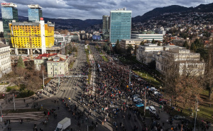 Foto: Armin Durgut / Pixsell / Protesti iz zraka