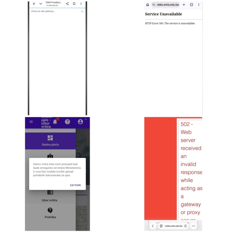 Nemogućnost prijave na EMIS sistem