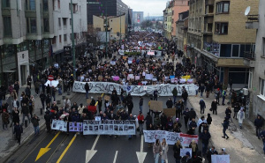 Foto: Dž. K. / Radiosarajevo.ba / Snimak iz zraka protesta u Sarajevu