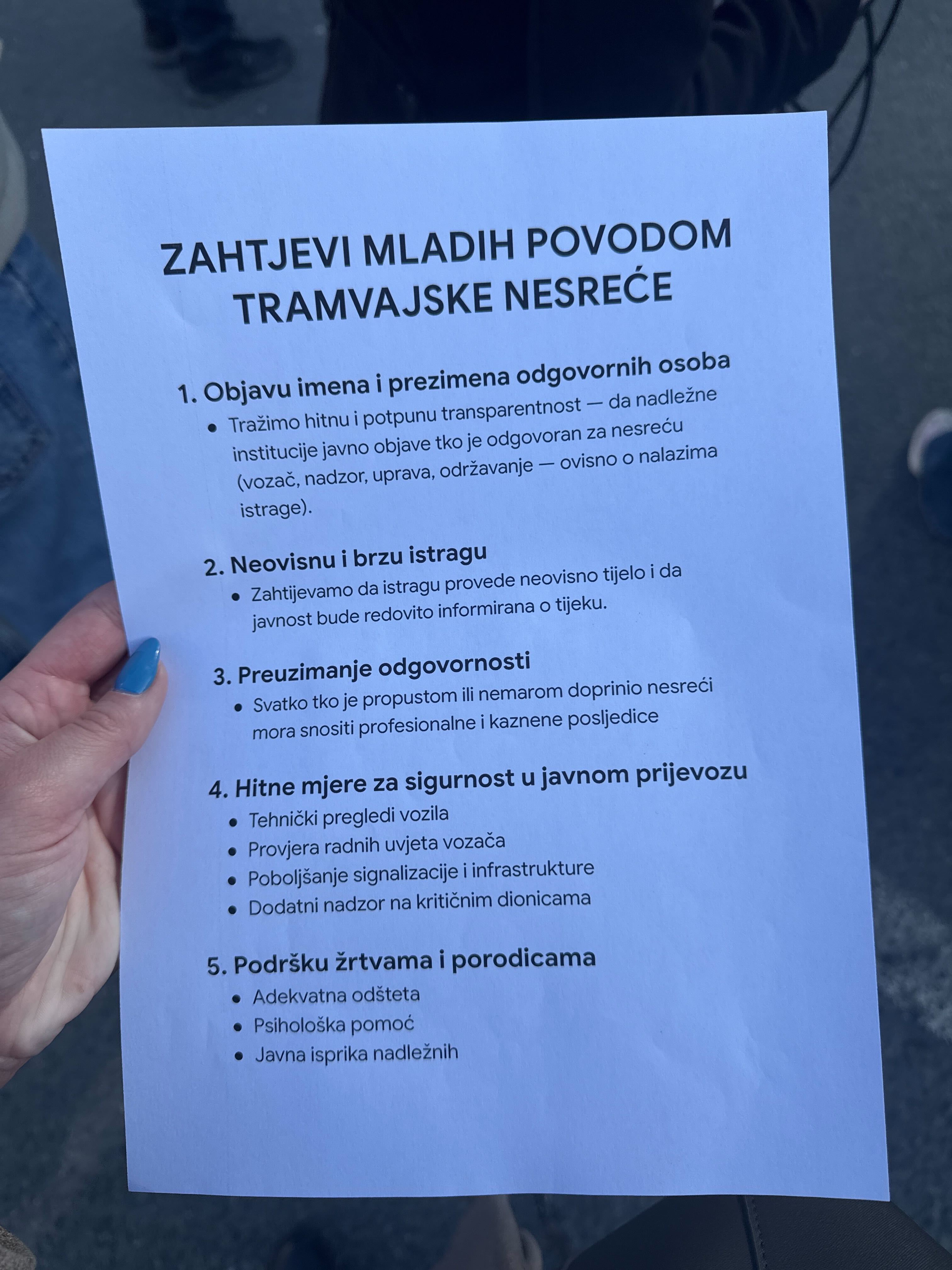 Zahtjevi mladih u sarajevu