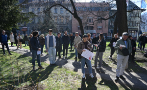 Foto: N.K. / Radiosarajevo.ba / Protesti mladih ispred Vlade KS