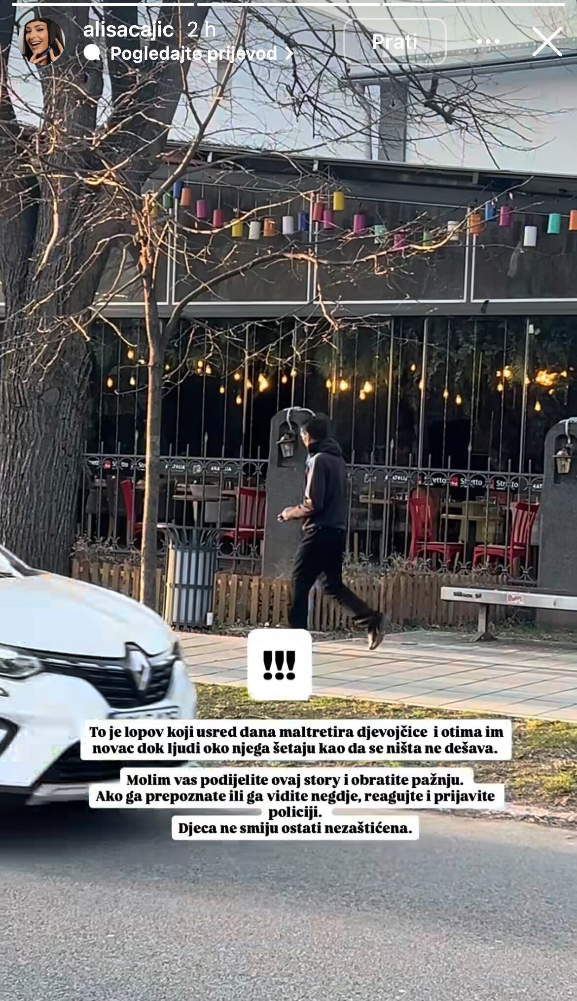 @AlisaČajić / Lopov na Vilsonovom šetalištu