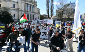 Foto: A. K. / Radiosarajevo.ba / Protesti mladih u Sarajevu, 14. mart 2026. godine