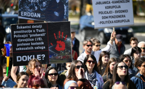 Foto: A. K. / Radiosarajevo.ba / Protest mladih u Sarajevu, 14. mart 2026.
