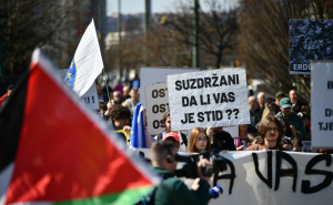 Foto: A. K. / Radiosarajevo.ba / Protest mladih u Sarajevu, 14. mart 2026.