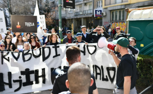 Foto: A. K. / Radiosarajevo.ba / Protesti u Sarajevu, 14. mart 2026. godine