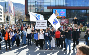 Foto: A. K. / Radiosarajevo.ba / Protesti u Sarajevu, 14. mart 2026. godine