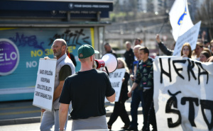 Foto: A. K. / Radiosarajevo.ba / Protesti mladih u Sarajevu, 14. mart 2026. godine