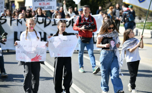 Foto: A. K. / Radiosarajevo.ba / Protesti mladih u Sarajevu, 14. mart 2026. godine